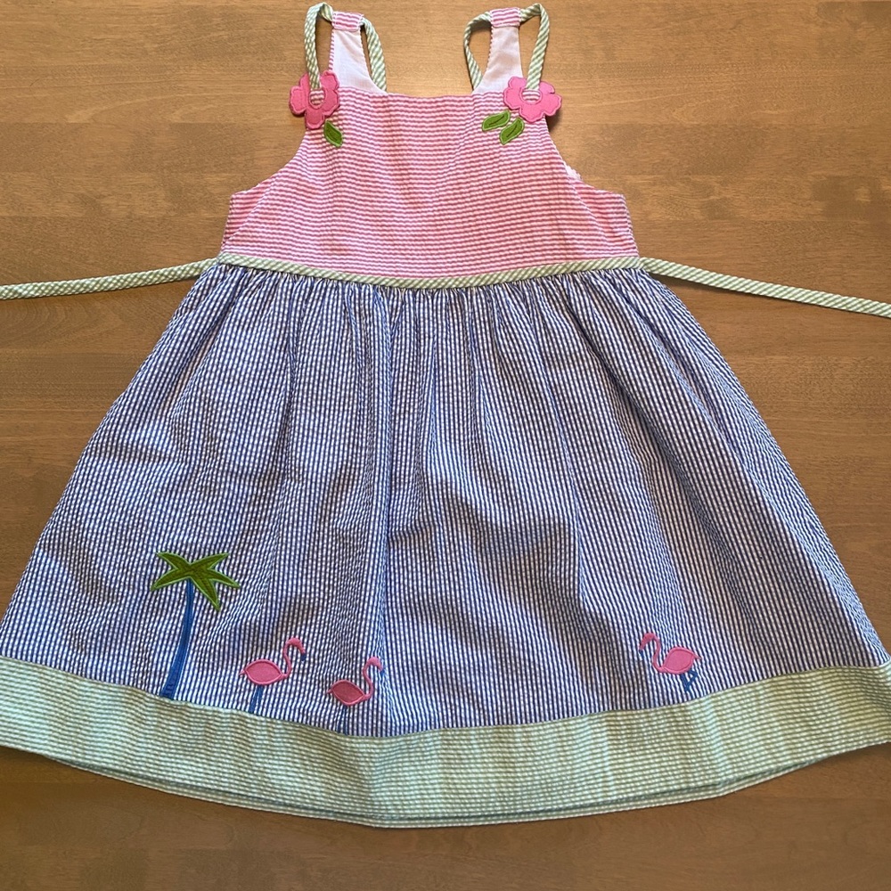 Seersucker Flamingo Boutique dress